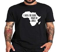 I Bless Rains Down in Africa T Shirt Map Men T-Shirt 100% Cotton Tops Tee Male Black M