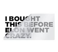 I BOUGHT THIS BEFORE ELON WENT CRAZY, 6PCS Autocollant Tesla Anti Elon Musk Funny Sticker for Windows or Varnish, Autocollant Tesla 11.5 x 5.5 cm, Vinyl Car Sticker (Noir)