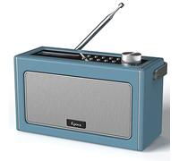 i-box Radio Portable Dab/Dab Plus et Radio FM à Pile, Poste Radio Vintage et Retro avec Enceinte Bluetooth, Radio Portable Piles et Secteur avec Batterie Rechargeable par USB, 15 Heures d’Autonomie