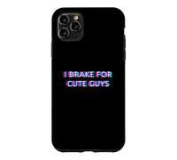 I Brake for Cute Guys Men Gay Pride LGBTQ Rainbow Humor Coque pour iPhone 11 Pro Max