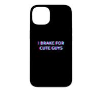 I Brake for Cute Guys Men Gay Pride LGBTQ Rainbow Humor Coque pour iPhone 13