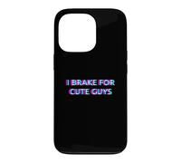 I Brake for Cute Guys Men Gay Pride LGBTQ Rainbow Humor Coque pour iPhone 13 Pro