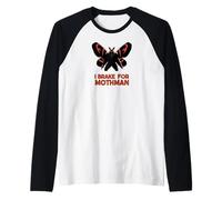 I Brake For Mothman Cryptid Paranormal Humor Manche Raglan