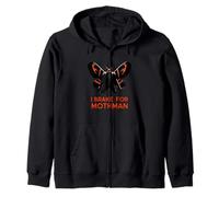 I Brake For Mothman Cryptid Paranormal Humor Sweat à Capuche