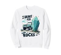 I Break for Rocks Rockhounding Passion Géologie Sweatshirt