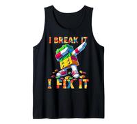 I Break It I Fix It Funny Blocks Bricks Toy Master Builder Débardeur