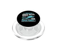I Breathe Under Water Funny Scuba Dive Diver Diving PopSockets PopGrip pour MagSafe