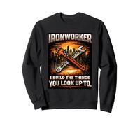 I Build The Things Gratte-Ciel Builder Col Bleu Tradesman Sweatshirt
