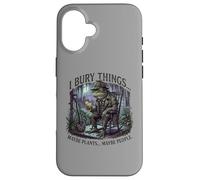I Bury Things Frog Gardener Dark Humor Shovel Coque pour iPhone 16