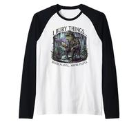I Bury Things Frog Gardener Dark Humor Shovel Manche Raglan