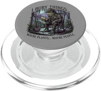 I Bury Things Frog Gardener Dark Humor Shovel PopSockets PopGrip pour MagSafe
