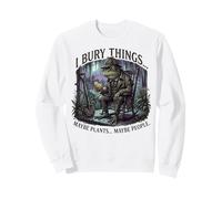 I Bury Things Frog Gardener Dark Humor Shovel Sweatshirt