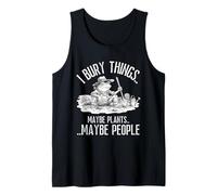 I Bury Things Maybe Plants Maybe People Funny Frog Retro Débardeur