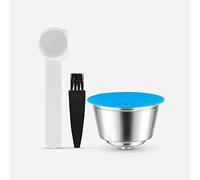 i Cafilas Capsule Filtre de Café Réutilisables, Capsules Rechargeables à Café Compatibles avec les Machines Nescafe Dolce Gusto avec (1 Gélules-Blue)