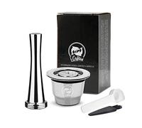 i Cafilas Capsule rechargeable compatible avec Philips L'OR Barista, réutilisable Capsules filtre en acier inoxydable, Coffee Capsules + Cuillère + Brosse (S)