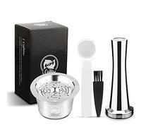 i Cafilas Capsules de café réutilisables en Acier Inoxydable pour Capsules de café Tchibo Cafissimo Classic Espresso Kaffeekapsel+Kaffee-Tamper
