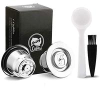 i Cafilas Capsules Nepresso Reutilisables inox Réutilisables de café Rechargeables Pour Machine À Café Nepresso dosette (2 PACK)