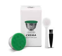 i Cafilas Dolce Gusto Capsule à café réutilisable en acier inoxydable rechargeable avec 1 cuillère à café et 1 brosse de nettoyage (capsule à café)