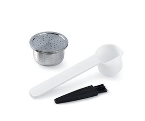 i Cafilas Espresso Capsule Café Compatibles Se-gafredo,Sega fredo Capsule rechargeable, réutilisable Filtre en acier inoxydable, Coffee Capsule + Cuillère + Brosse