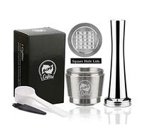 i Cafilas Kit de presse à café en acier inoxydable pour machines à café Nepresso + capsule rechargeable en acier inoxydable pour machines à café Nepresso (kits classiques)