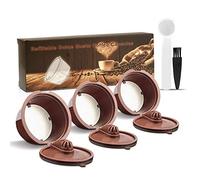 i Cafilas - Lot de 3 capsules à café réutilisables et rechargeables en acier - Pour Dolce Gusto - Plus de mousse (capsules à café)