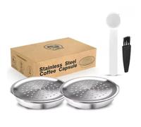 i Cafilas Lot de capsules de café rechargeables en acier inoxydable Compatibles avec Philips Sen seo Pour machines Philips Sen seo (2 capsules)