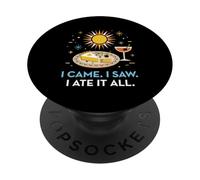 I Came I Saw I Ate It All Inclusive Resort Foodie PopSockets PopGrip Adhésif