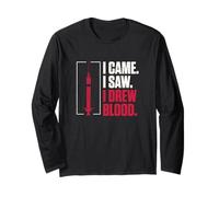 I Came I Saw I Drew Blood Drôle Phlébotomiste Phlébotomie Tech Manche Longue