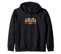 I Came I Saw I Pulled Pork Funny BBQ Smoked Meat Amateurs Sweat à Capuche