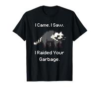 I Came I Saw I Raid Your Garbage Pixel Raccoon T-Shirt