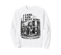 I Came I Saw I Went Home Funny Introverti Cat Homebody Sweatshirt