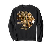 I Can Do All Things Lion Christian God Jésus Hommes Femmes Enfants Sweatshirt