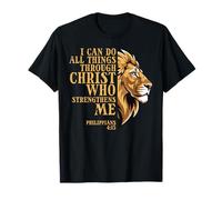 I Can Do All Things Lion Christian God Jésus Hommes Femmes Enfants T-Shirt