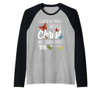 I Can Do All Things Through Christ Buttefly Art Religious Manche Raglan
