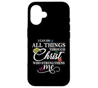 I Can Do All Things Through Christ - Philippians 4:13 Bible Coque pour iPhone 16