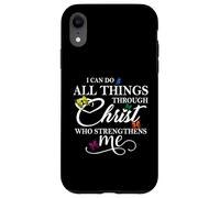 I Can Do All Things Through Christ - Philippians 4:13 Bible Coque pour iPhone XR