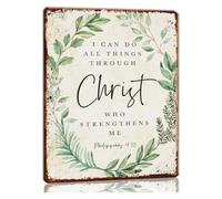 I Can Do All Things Through Christ Philippians 4:13 Metal Sign 12x8 Inch