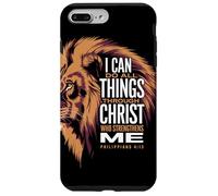 I Can Do All Things Through Christ Philippiens 4 13 Foi Lion Coque pour iPhone 7 Plus/8 Plus
