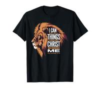 I Can Do All Things Through Christ Philippiens 4 13 Foi Lion T-Shirt