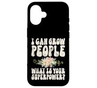 I Can Grow People What's Your Superpower Baby Shower Coque pour iPhone 16