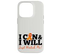 I Can & I Will Beat Leukemia Cancer Warrior Just Watch Me Coque pour iPhone 14 Pro