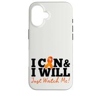 I Can & I Will Beat Leukemia Cancer Warrior Just Watch Me Coque pour iPhone 16