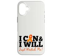 I Can & I Will Beat Leukemia Cancer Warrior Just Watch Me Coque pour iPhone 16 Plus