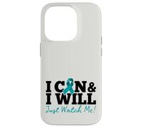 I Can & I Will Beat Ovarian Cancer Warrior Just Watch Me Coque pour iPhone 14 Pro