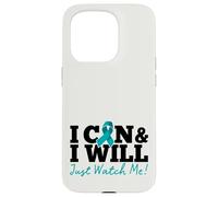I Can & I Will Beat Ovarian Cancer Warrior Just Watch Me Coque pour iPhone 15 Pro