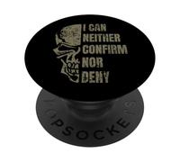 I Can Neither Confirmer Nor Deny Glomar Response Skull PopSockets PopGrip Adhésif