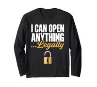 I Can Open Anything Legally Funny Locksmith Gift Humour Manche Longue