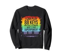I Can Play 88 Touches Piano Jazz Musique Clavier Player Compositeur Sweatshirt
