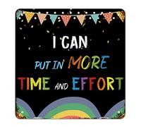 I Can Put in More Time And Effort Signs Back to School Signs First Day of School Classroom Decor Painted Crayon Doodle Book Artboard Plaque en métal rétro Welcome School Signs pour enfants et