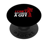 I Can’t But I Know A Guy Jesus Cross Funny Christian PopSockets PopGrip Adhésif